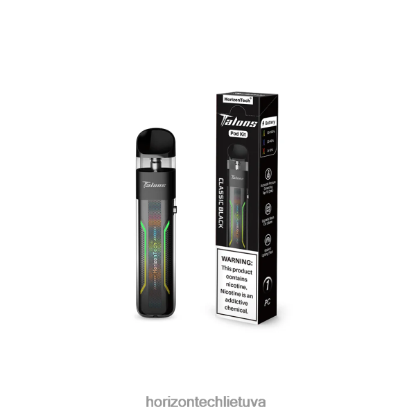 HorizonTech Disposable Vape - HorizonTech Talons pod sistema JZ6P8020 klasikinis juodas