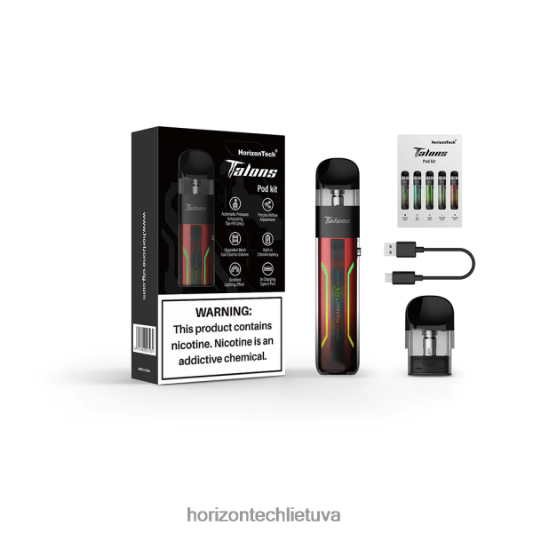 HorizonTech Disposable Vape - HorizonTech Talons pradedančiojo rinkinys JZ6P80202 cinabero raudonumo