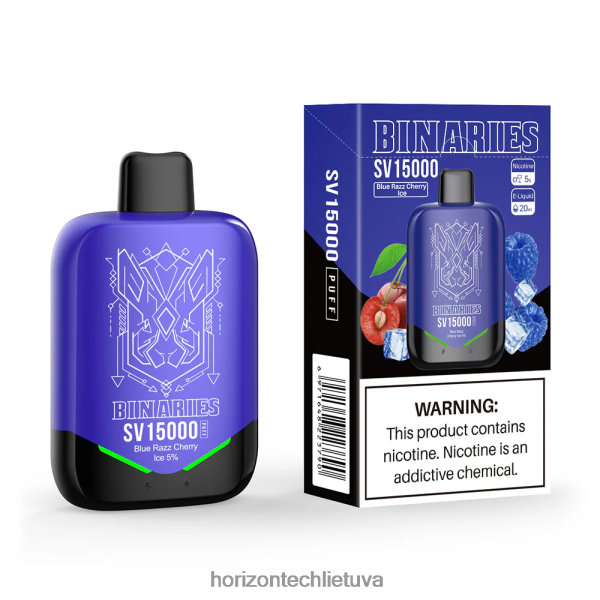 HorizonTech Vape Lietuva - HorizonTech Binaries Cabin vienkartinės sv JZ6P803 mėlynas razz vyšnių ledas