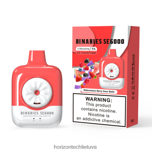 Horizon Tech Coils - HorizonTech Binaries Cabin vienkartinis 12ml JZ6P80138 arbūzų uogų rūgščiosios juostos