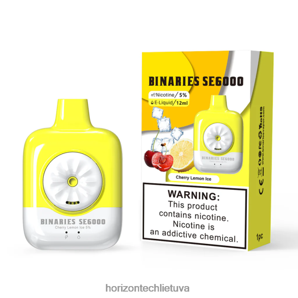 Horizon Tech Company - HorizonTech Binaries Cabin vienkartinis 12ml JZ6P80145 vyšnių citrinų ledukai