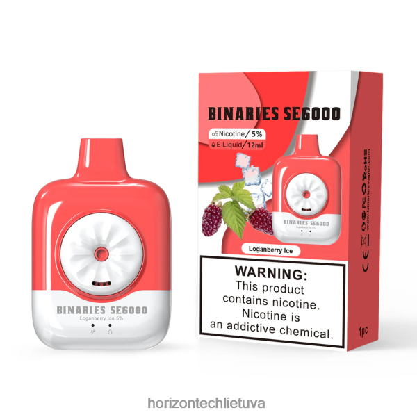 Horizon Tech Company - HorizonTech Binaries Cabin vienkartinis 12ml JZ6P80155 loganberry ledas