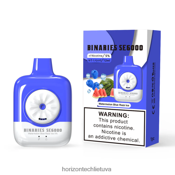 Horizon Tech Company - HorizonTech Binaries Cabin vienkartinis 12ml JZ6P805 arbūzų mėlynas razz ledas