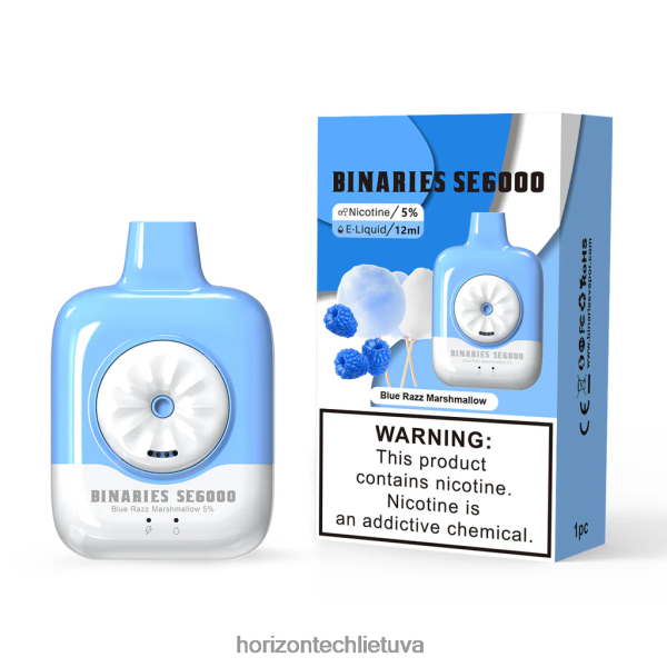 Horizon Tech Falcon Coils - HorizonTech Binaries Cabin vienkartinis 12ml JZ6P80136 mėlynas razz zefyras