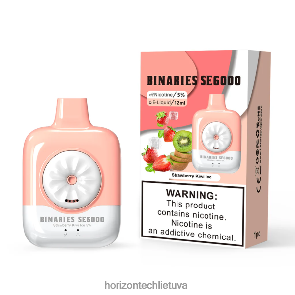 Horizon Tech Vape - HorizonTech Binaries Cabin vienkartinis 12ml JZ6P80144 braškių kivių ledukai