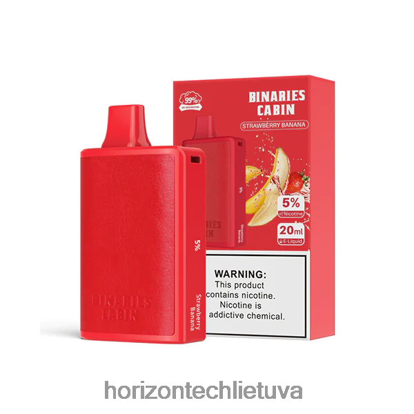 HorizonTech Vape Kit - HorizonTech Binaries Cabin vienkartinis 20ml JZ6P8069 braškinis bananas