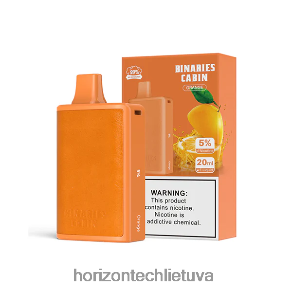 HorizonTech Vape Lietuva - HorizonTech Binaries Cabin vienkartinis 20ml JZ6P8063 oranžinė