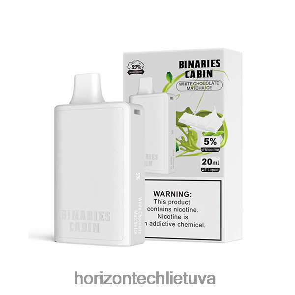 HorizonTech Vilnius - HorizonTech Binaries Cabin vienkartinis 20ml JZ6P8072 baltojo šokolado matcha ledukai