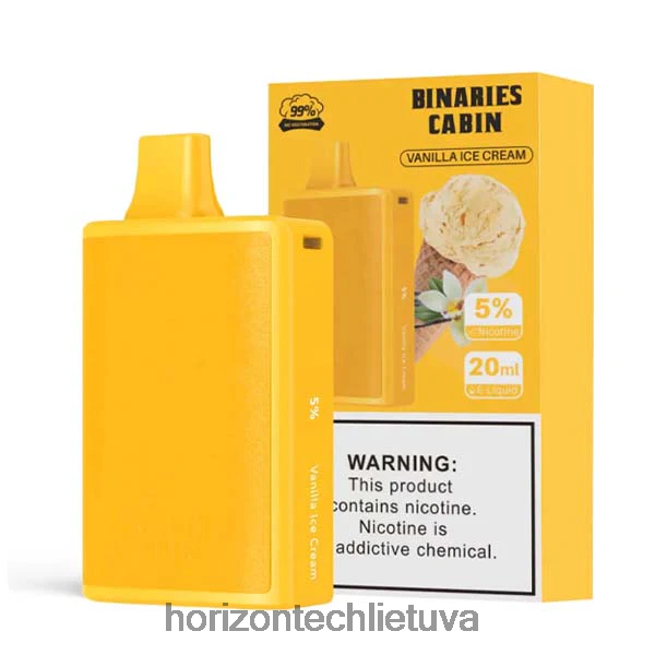 Horizon Tech Falcon Coils - HorizonTech Binaries Cabin vienkartinis 20ml JZ6P8076 vaniliniai ledai