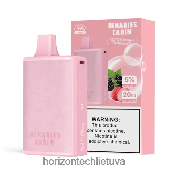 Horizon Tech Vape Coils - HorizonTech Binaries Cabin vienkartinis 20ml JZ6P8077 persikų mėlyna razz guma