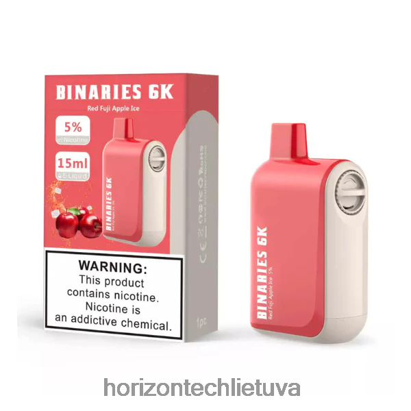 Horizon Tech Coils - HorizonTech Binaries Cabin vienkartinis 15ml JZ6P8048 raudonas Fuji obuolių ledas