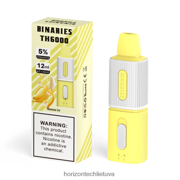 Horizon Tech Vape Coils - HorizonTech Binaries Cabin th6000 vienkartinis 12ml JZ6P8097 bananų ledas